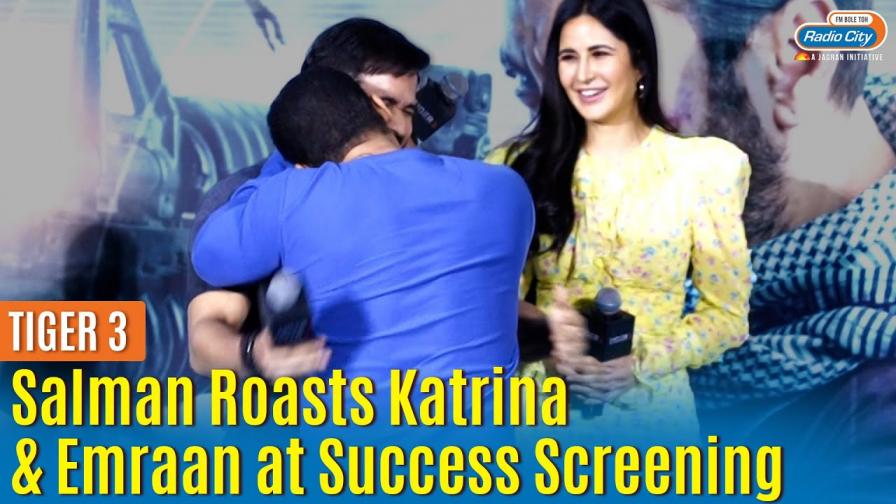 Salman Khan Does Kissing Scene with Emraan Hashmi Katrina Kaif Tiger 3 Success Event Highlights